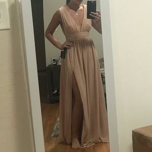 lulus heavenly hues blush maxi dress